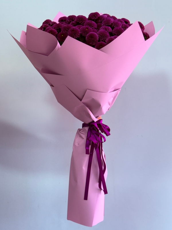 Mor Krizantem Santini Buketi