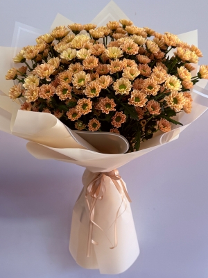 Apricot Krizantem Papatya Buketi